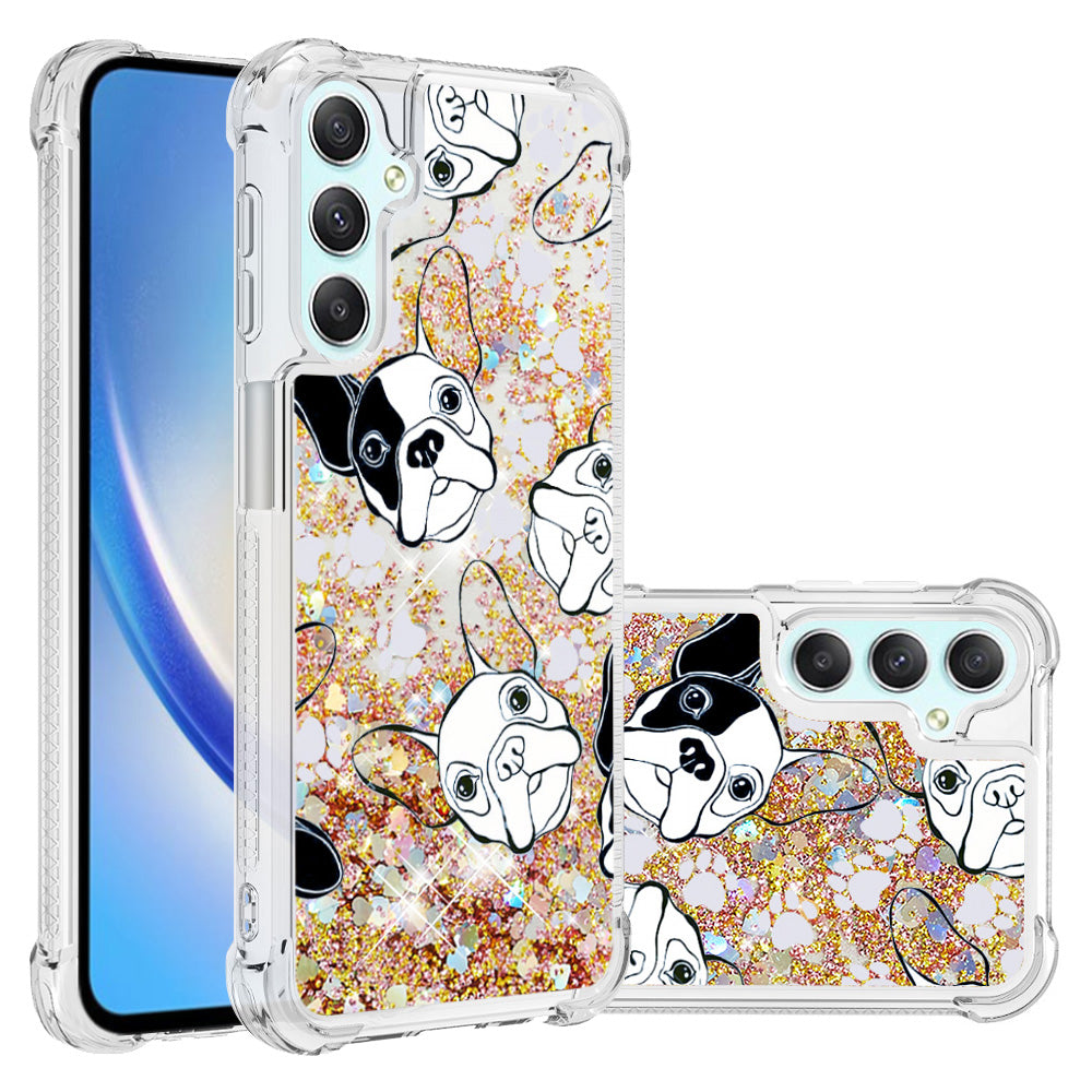 YB Quicksand Series-2 for Samsung Galaxy A24 4G Pattern Printing TPU Phone Case Floating Liquid Cover YB Quicksand Series-2 for Samsung Galaxy A24 4G Pattern Printing TPU Phone Case Floating Liquid Cover